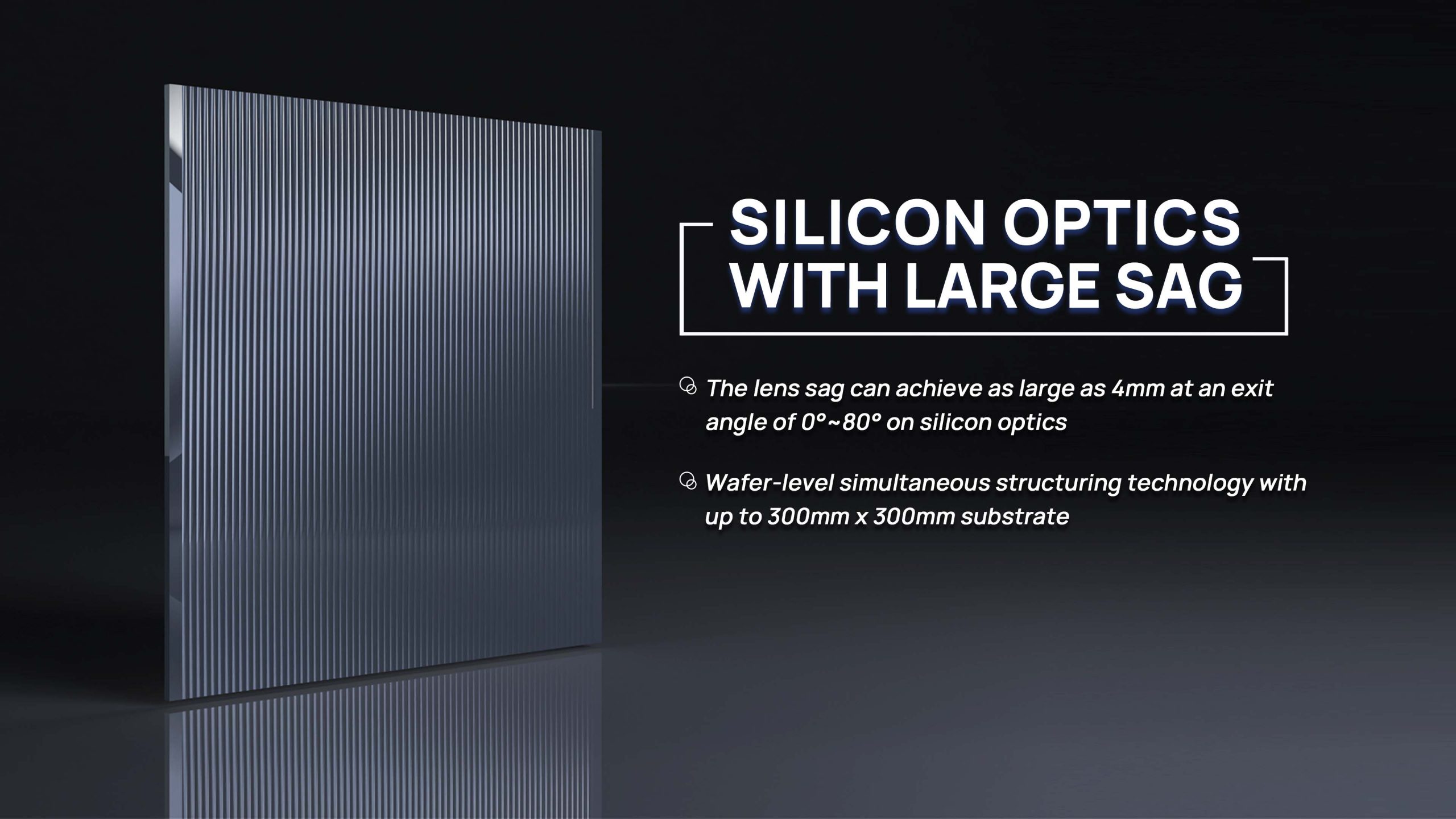 Silicon Optics with Large Sag