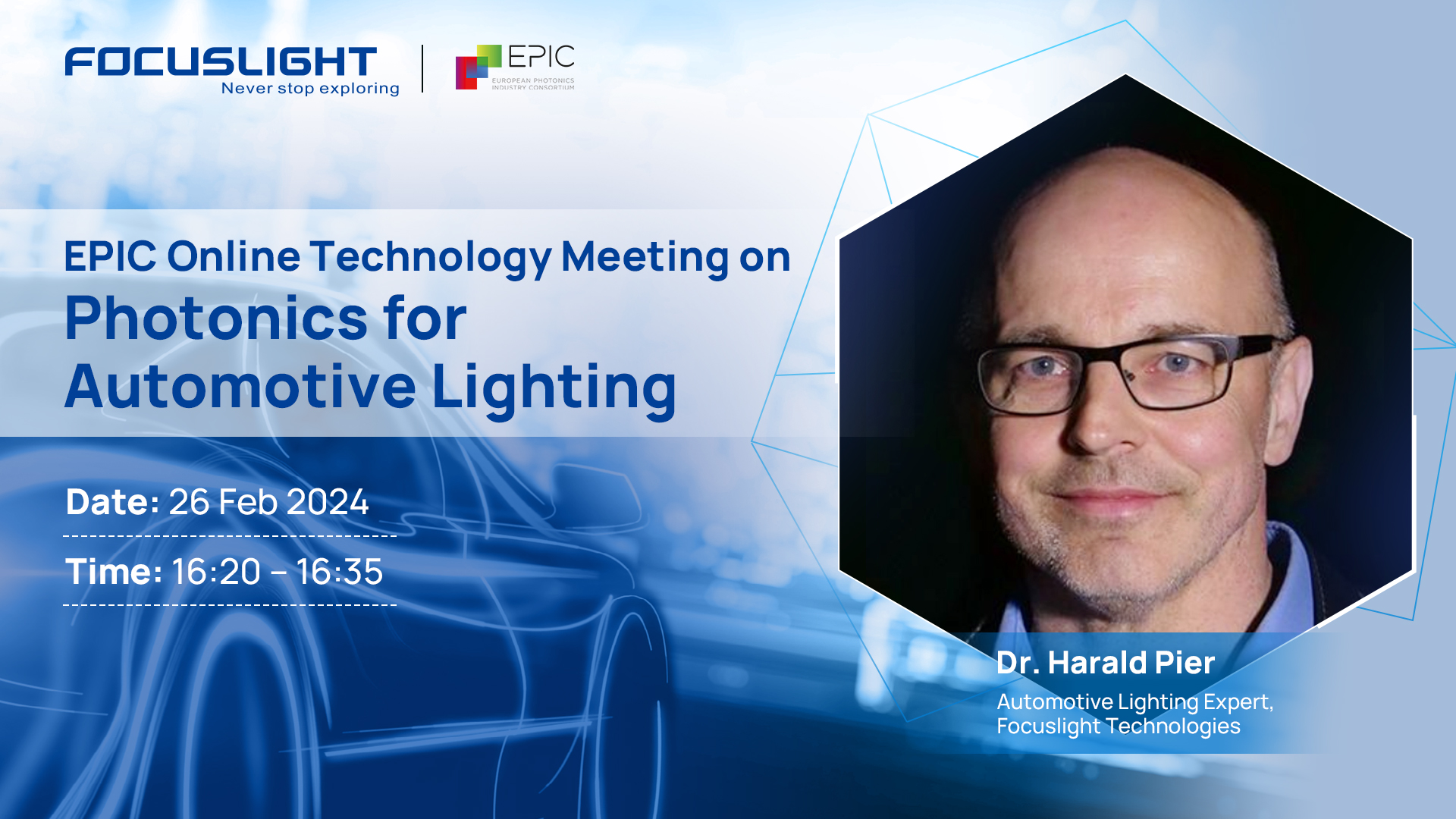 Presentation | EPIC Online Technology Meeting on Photonics for Automotive Lighting