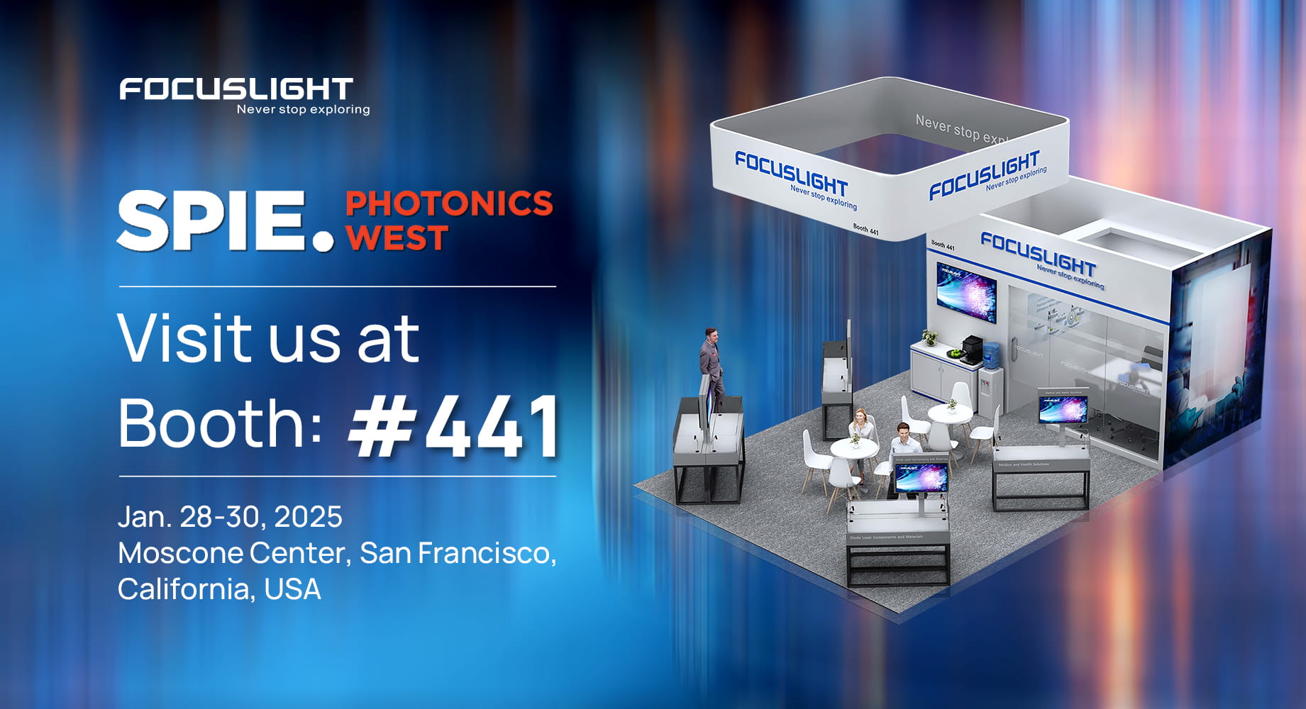 Focuslight Will Be Exhibiting at the SPIE Photonics West 2025