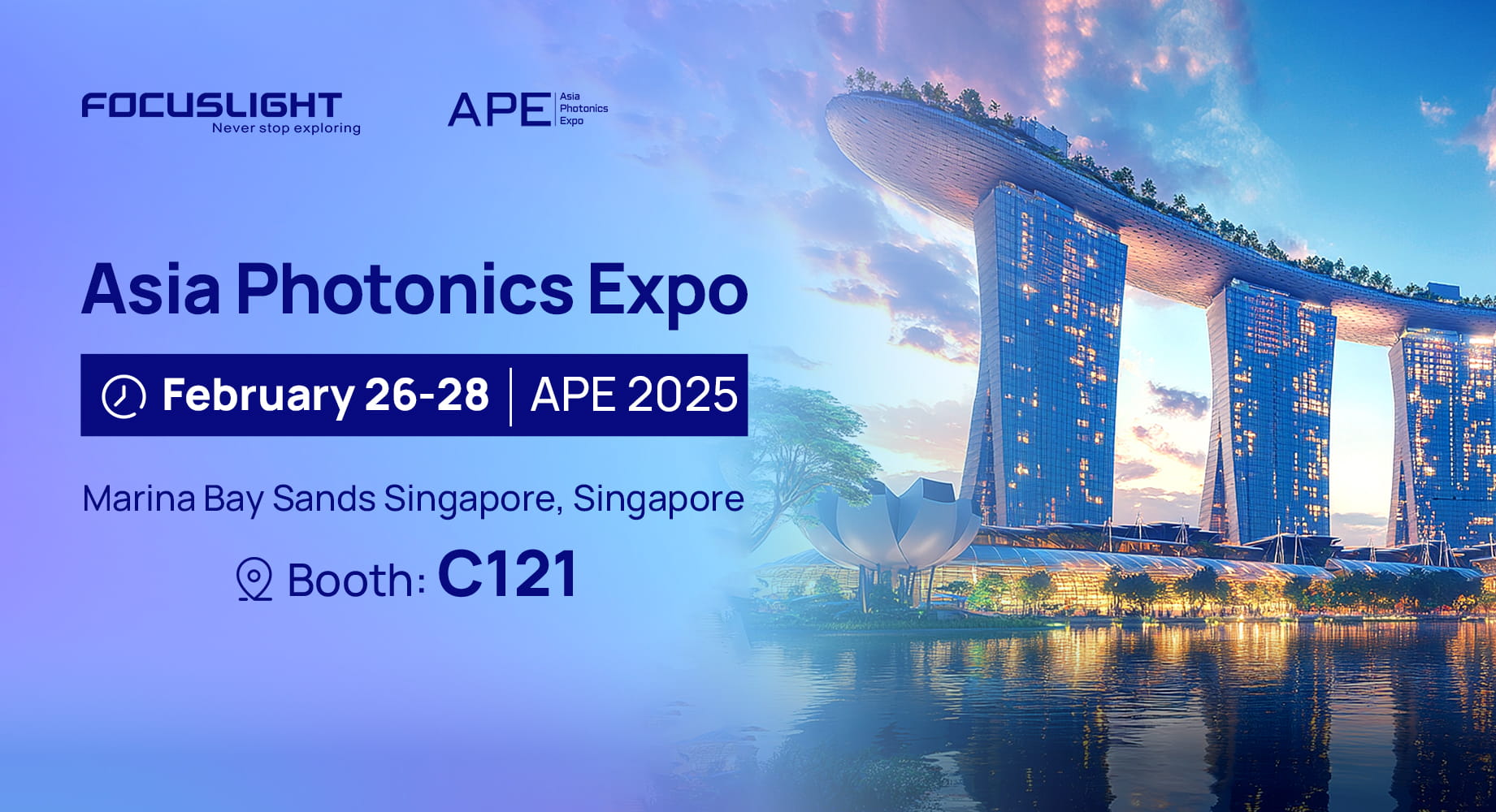 Focuslight Will Be Exhibiting at the Asia Photonics Expo (APE 2025)