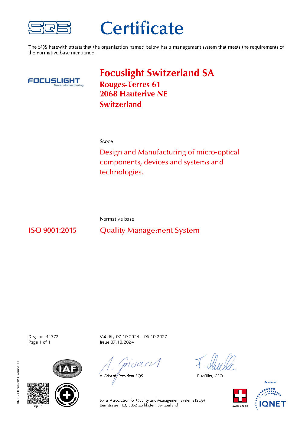 ISO 9001 (納沙泰爾)