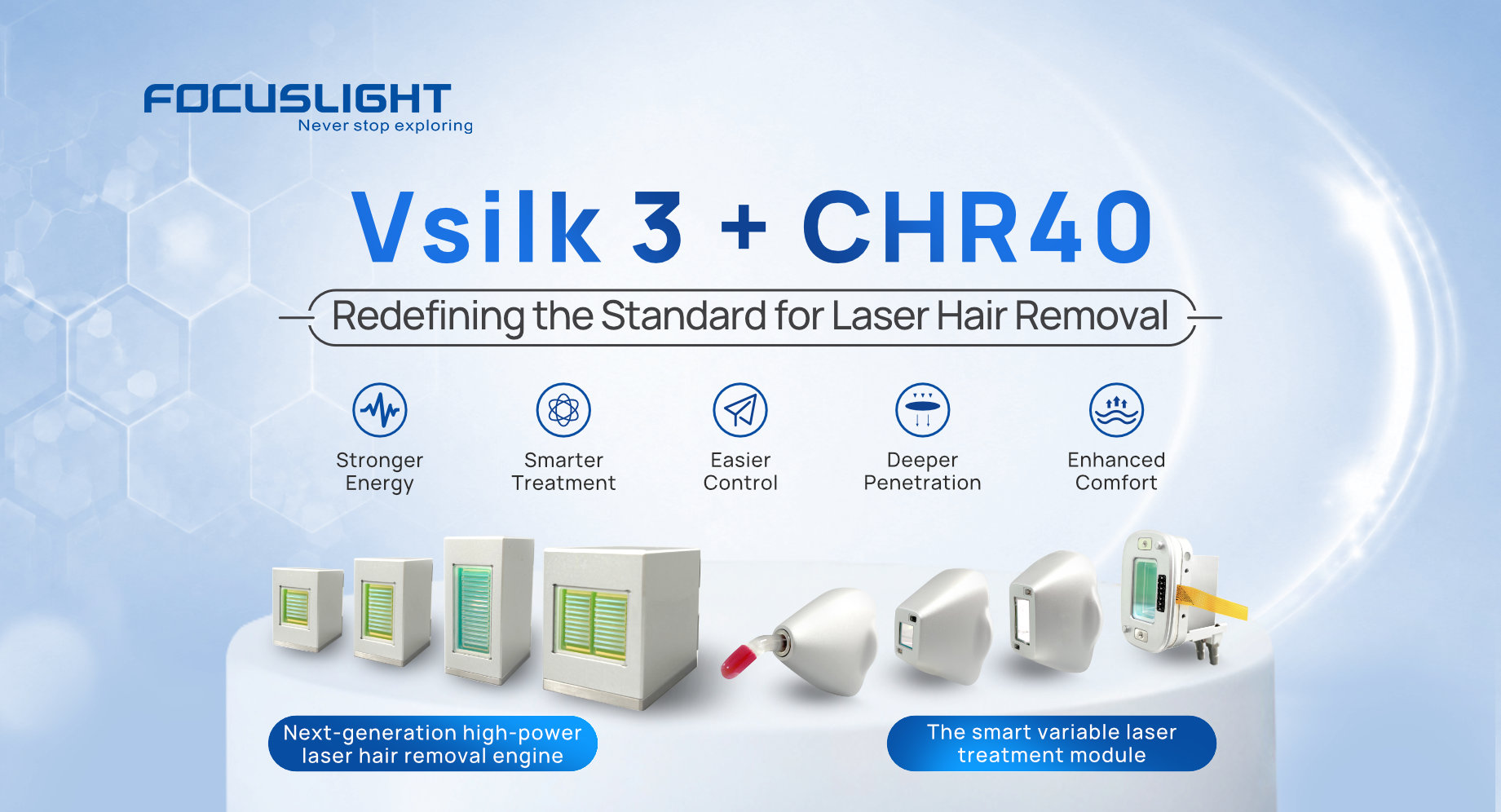 Vsilk 3 + CHR40 | A New Era of High-Power Laser Engines That Redefines Premium Laser Hair Removal Systems