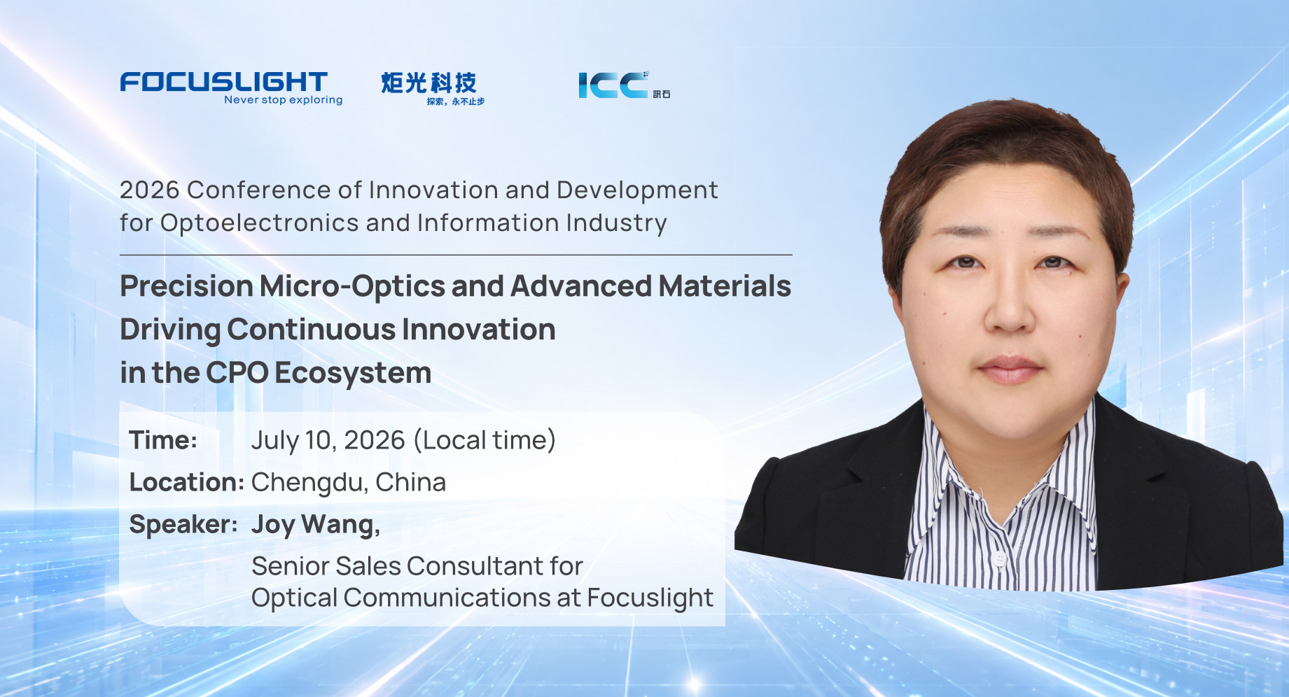 Presentation  |  Precision Micro-Optics and Advanced Materials Driving Continuous Innovation in the CPO Ecosystem